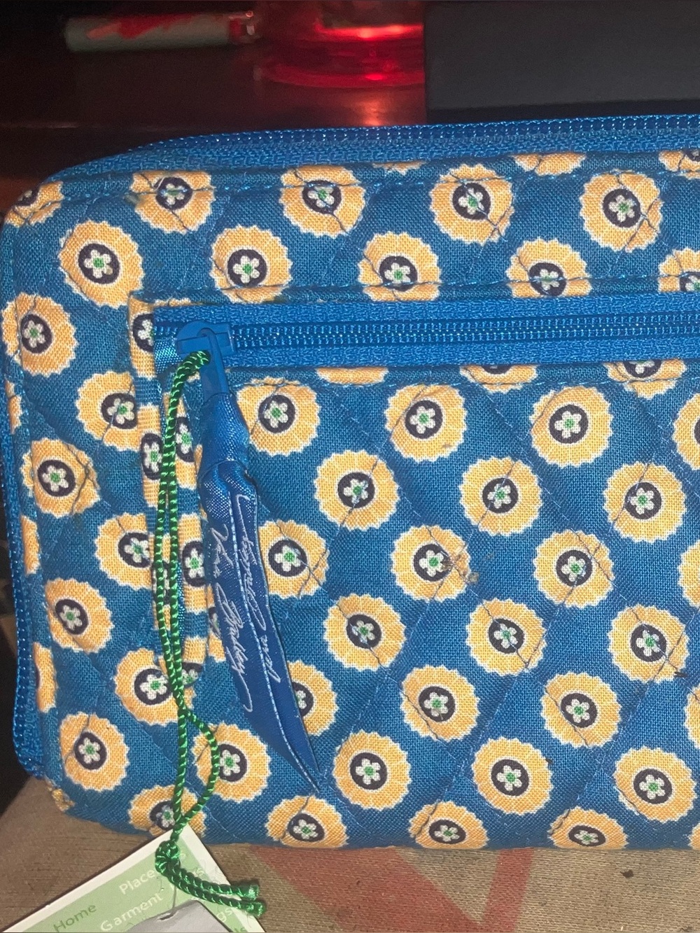 Vera Bradley Zip around wallet in color Riviera blue new with tags